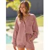 imageAUTOMET 2 Piece Sets For Women Lounge Wear Matching Two Piece Pajama Fashion Oversized Shirts And Shorts Spring Outfit 202501rust