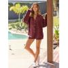 imageAUTOMET 2 Piece Sets For Women Lounge Wear Matching Two Piece Pajama Fashion Oversized Shirts And Shorts Spring Outfit 202501winered
