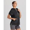 imageAUTOMET Oversized Hoodies for Women Short Sleeve Half zip Sweatshirt Fleece Loose Fit Pullover 2025 Fall Fashion OutfitsBlack