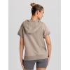 imageAUTOMET Oversized Hoodies for Women Short Sleeve Half zip Sweatshirt Fleece Loose Fit Pullover 2025 Fall Fashion OutfitsCoffee Grey