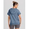 imageAUTOMET Oversized Hoodies for Women Short Sleeve Half zip Sweatshirt Fleece Loose Fit Pullover 2025 Fall Fashion OutfitsDusty Blue