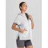 imageAUTOMET Oversized Hoodies for Women Short Sleeve Half zip Sweatshirt Fleece Loose Fit Pullover 2025 Fall Fashion OutfitsGrey