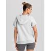 imageAUTOMET Oversized Hoodies for Women Short Sleeve Half zip Sweatshirt Fleece Loose Fit Pullover 2025 Fall Fashion OutfitsGrey
