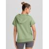 imageAUTOMET Oversized Hoodies for Women Short Sleeve Half zip Sweatshirt Fleece Loose Fit Pullover 2025 Fall Fashion OutfitsLight Green