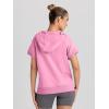 imageAUTOMET Oversized Hoodies for Women Short Sleeve Half zip Sweatshirt Fleece Loose Fit Pullover 2025 Fall Fashion OutfitsPink