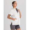 imageAUTOMET Oversized Hoodies for Women Short Sleeve Half zip Sweatshirt Fleece Loose Fit Pullover 2025 Fall Fashion OutfitsWhite