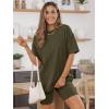 imageAUTOMET Womens 2 Piece Sets Summer Outfits 2025 Two Piece Lounge Set Matching Clothing Oversized Tshirts Biker Short FashionArmygreen
