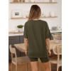 imageAUTOMET Womens 2 Piece Sets Summer Outfits 2025 Two Piece Lounge Set Matching Clothing Oversized Tshirts Biker Short FashionArmygreen