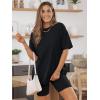 imageAUTOMET Womens 2 Piece Sets Summer Outfits 2025 Two Piece Lounge Set Matching Clothing Oversized Tshirts Biker Short FashionBlack