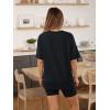 imageAUTOMET Womens 2 Piece Sets Summer Outfits 2025 Two Piece Lounge Set Matching Clothing Oversized Tshirts Biker Short FashionBlack