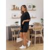 imageAUTOMET Womens 2 Piece Sets Summer Outfits 2025 Two Piece Lounge Set Matching Clothing Oversized Tshirts Biker Short FashionBlack