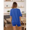 imageAUTOMET Womens 2 Piece Sets Summer Outfits 2025 Two Piece Lounge Set Matching Clothing Oversized Tshirts Biker Short FashionBlue