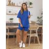 imageAUTOMET Womens 2 Piece Sets Summer Outfits 2025 Two Piece Lounge Set Matching Clothing Oversized Tshirts Biker Short FashionBlue