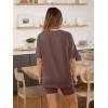imageAUTOMET Womens 2 Piece Sets Summer Outfits 2025 Two Piece Lounge Set Matching Clothing Oversized Tshirts Biker Short FashionBrown
