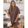 imageAUTOMET Womens 2 Piece Sets Summer Outfits 2025 Two Piece Lounge Set Matching Clothing Oversized Tshirts Biker Short FashionBrown