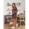 imageAUTOMET Womens 2 Piece Sets Summer Outfits 2025 Two Piece Lounge Set Matching Clothing Oversized Tshirts Biker Short FashionBrown