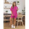 imageAUTOMET Womens 2 Piece Sets Summer Outfits 2025 Two Piece Lounge Set Matching Clothing Oversized Tshirts Biker Short FashionDeeppink