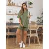 imageAUTOMET Womens 2 Piece Sets Summer Outfits 2025 Two Piece Lounge Set Matching Clothing Oversized Tshirts Biker Short FashionGreen