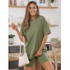 imageAUTOMET Womens 2 Piece Sets Summer Outfits 2025 Two Piece Lounge Set Matching Clothing Oversized Tshirts Biker Short FashionGreen