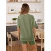 imageAUTOMET Womens 2 Piece Sets Summer Outfits 2025 Two Piece Lounge Set Matching Clothing Oversized Tshirts Biker Short FashionGreen