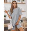 imageAUTOMET Womens 2 Piece Sets Summer Outfits 2025 Two Piece Lounge Set Matching Clothing Oversized Tshirts Biker Short FashionGrey