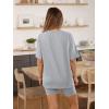 imageAUTOMET Womens 2 Piece Sets Summer Outfits 2025 Two Piece Lounge Set Matching Clothing Oversized Tshirts Biker Short FashionGrey