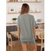 imageAUTOMET Womens 2 Piece Sets Summer Outfits 2025 Two Piece Lounge Set Matching Clothing Oversized Tshirts Biker Short FashionGreygreen