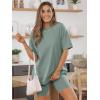 imageAUTOMET Womens 2 Piece Sets Summer Outfits 2025 Two Piece Lounge Set Matching Clothing Oversized Tshirts Biker Short FashionLightgreen