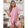 imageAUTOMET Womens 2 Piece Sets Summer Outfits 2025 Two Piece Lounge Set Matching Clothing Oversized Tshirts Biker Short FashionPink