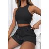imageAUTOMET Womens 2 Piece Shorts Lounge Sets Two Piece Summer Workout Outfits Beach Vacation Trendy 2025 ClothesBlack