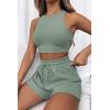 imageAUTOMET Womens 2 Piece Shorts Lounge Sets Two Piece Summer Workout Outfits Beach Vacation Trendy 2025 ClothesGreen