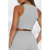 imageAUTOMET Womens 2 Piece Shorts Lounge Sets Two Piece Summer Workout Outfits Beach Vacation Trendy 2025 ClothesLightgrey
