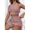 imageAUTOMET Womens 2 Piece Shorts Lounge Sets Two Piece Summer Workout Outfits Beach Vacation Trendy 2025 ClothesPink