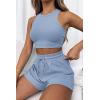 imageAUTOMET Womens 2 Piece Shorts Lounge Sets Two Piece Summer Workout Outfits Beach Vacation Trendy 2025 ClothesRoyalblue