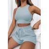 imageAUTOMET Womens 2 Piece Shorts Lounge Sets Two Piece Summer Workout Outfits Beach Vacation Trendy 2025 ClothesSkyblue