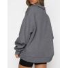 imageAUTOMET Womens Half Zip Oversized Sweatshirts Quarter Pullover Hoodies Long Sleeve Sweaters Fall Outfits Winter ClothesDarkgrey