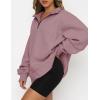 imageAUTOMET Womens Half Zip Oversized Sweatshirts Quarter Pullover Hoodies Long Sleeve Sweaters Fall Outfits Winter ClothesDarkpink