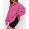 imageAUTOMET Womens Half Zip Oversized Sweatshirts Quarter Pullover Hoodies Long Sleeve Sweaters Fall Outfits Winter ClothesHotpink