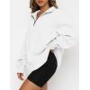 imageAUTOMET Womens Half Zip Oversized Sweatshirts Quarter Pullover Hoodies Long Sleeve Sweaters Fall Outfits Winter ClothesWhite