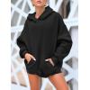 imageAUTOMET Womens Oversized Sweatshirts Fleece Hoodies Long Sleeve Shirts Pullover Fall Outfits 2025 with PocketBlack