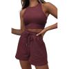 imageAUTOMET Womens 2 Piece Shorts Lounge Sets Two Piece Summer Workout Outfits Beach Vacation Trendy 2025 ClothesPurplered