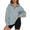 imageAUTOMET Womens Half Zip Oversized Sweatshirts Quarter Pullover Hoodies Long Sleeve Sweaters Fall Outfits Winter ClothesLightgreen