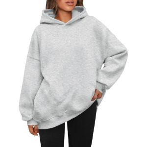 imageAUTOMET Womens Oversized Hoodies Fleece Sweatshirts Hooded Pullover 2025 Fashion Fall Clothes Trendy Outfits Winter SweaterGrey