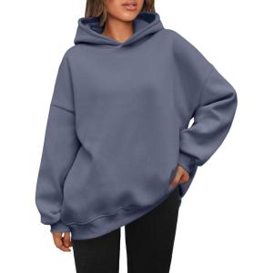 imageAUTOMET Womens Oversized Hoodies Fleece Sweatshirts Hooded Pullover 2025 Fashion Fall Clothes Trendy Outfits Winter SweaterGreyblue