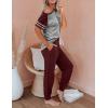 imageAUTOMET Lounge Sets For Women Two Piece Outfits Loungewear Short Sleeve Crewneck Jogger Pajama Set Sweatpants TracksuitWineredgrey