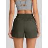 imageAUTOMET Womens Athletic Shorts High Waisted Running Shorts Gym Workout Shorts Casual Comfy Sport Shorts with Pockets 2025Armygreen