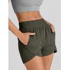 imageAUTOMET Womens Athletic Shorts High Waisted Running Shorts Gym Workout Shorts Casual Comfy Sport Shorts with Pockets 2025Armygreen