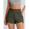 imageAUTOMET Womens Athletic Shorts High Waisted Running Shorts Gym Workout Shorts Casual Comfy Sport Shorts with Pockets 2025Armygreen