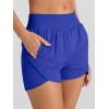 imageAUTOMET Womens Athletic Shorts High Waisted Running Shorts Gym Workout Shorts Casual Comfy Sport Shorts with Pockets 2025Blue