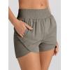imageAUTOMET Womens Athletic Shorts High Waisted Running Shorts Gym Workout Shorts Casual Comfy Sport Shorts with Pockets 2025Coffee